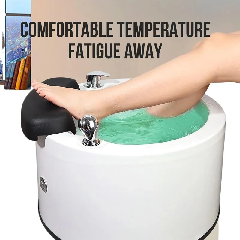 Modern Fashion Simple Beautiful Portable Multi-Function Pedicure Bowl Foot Spa Tub 7-Color LED Plastic Bowls Foot Massage Basin