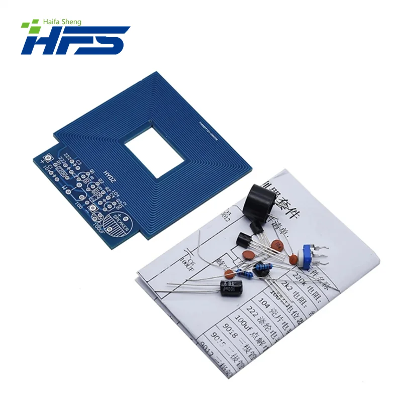 Unassembled Metal Detector Kit, Sensor Módulo Board, Kits eletrônicos DIY, PCB, campainha, Capacitor, Suíte, DC, 3V-5V