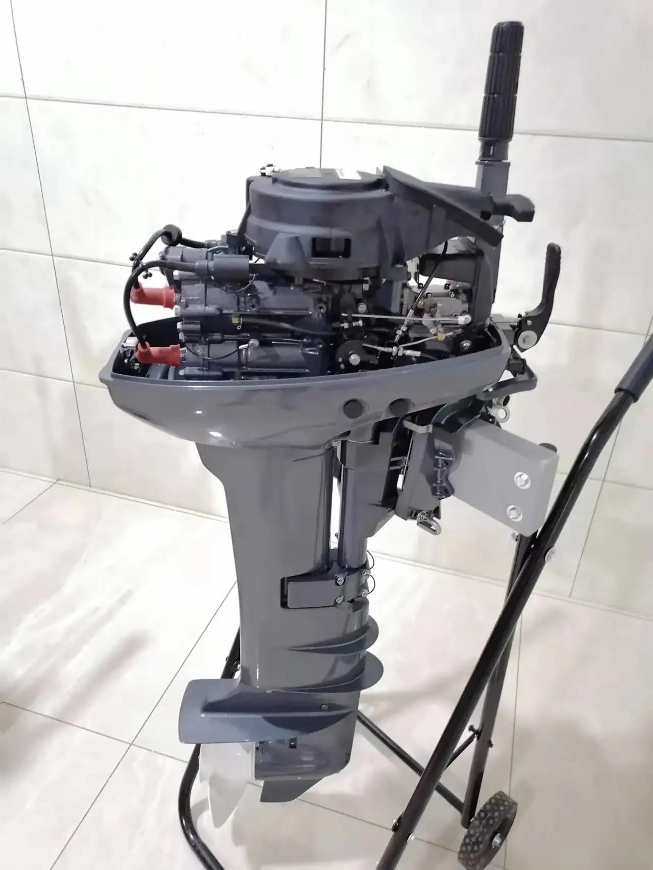 With Yamaha Boat Engine Outboard Motor Choke Valve Marine Outboards 63V Factory Price 2 Stroke Long Shaft 15HP 63V E15HD 15FMHL