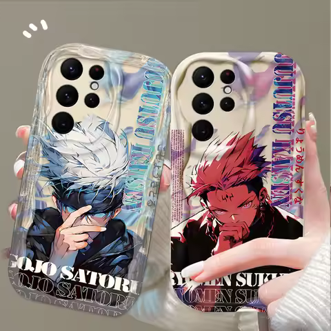 Jujutsu Kaisen Anime Phone Case for Samsung Galaxy S25 S24 Ultra S23 S22 S21 S20 Plus FE A56 A36 A26 A17 A07 Soft Silicone Etui