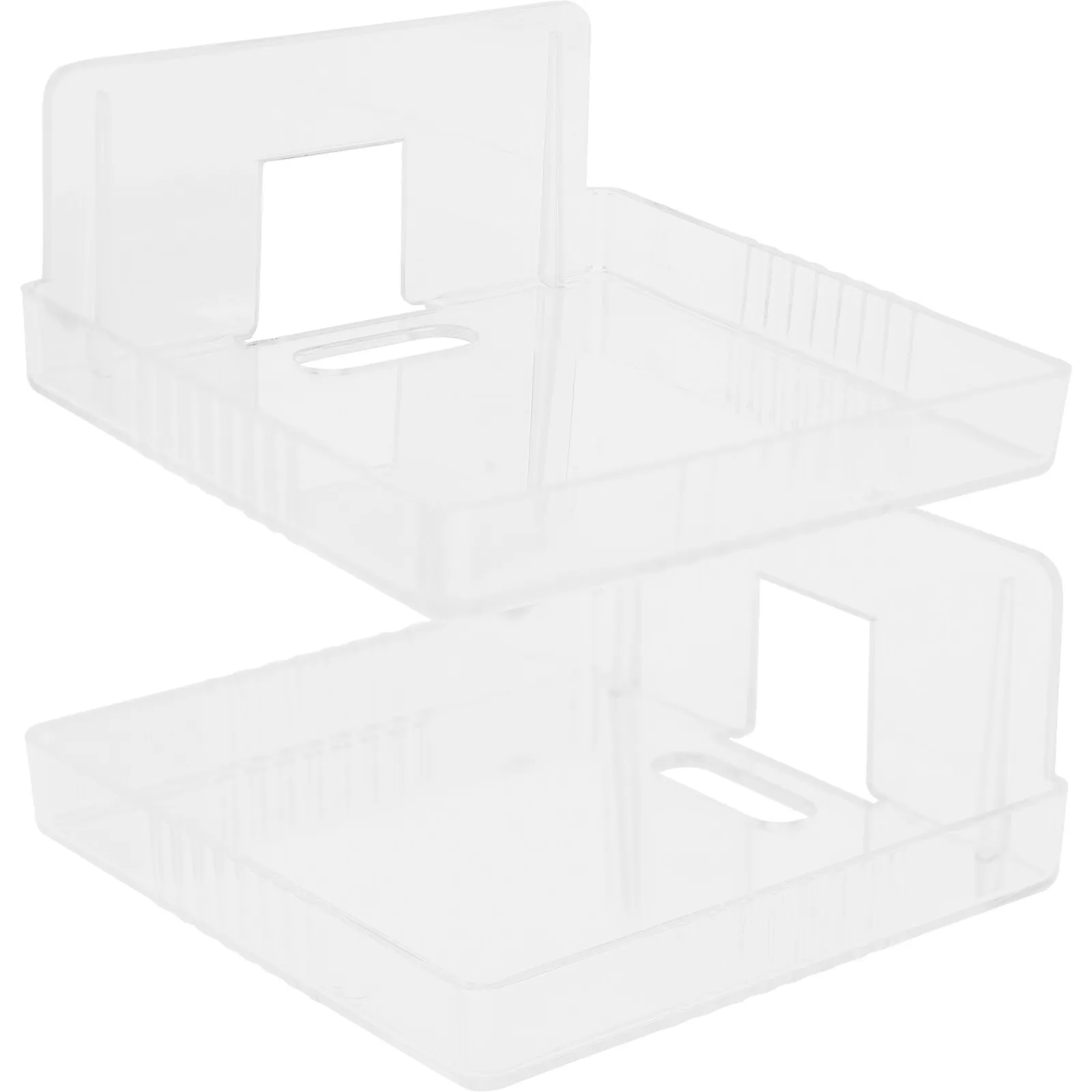 2Pcs Sturdy No Screw Wall Shelf Transparent Baby Monitor Stand Security Camera Mount Router Holder Wall Mount Shelf for Bedroom