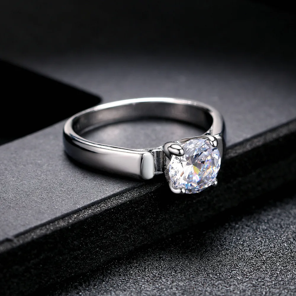 Женское Обручальное Кольцо ZHOUYANG, 4 когти, классическое, 7 мм, многоцветное, опционально, кубический цирконий, розовое золото, модные ювелирные изделия R053 R822 Женское Обручальное Кольцо ZHOUYANG, 4 когти, классическое, 7 мм, многоцветное, опционально, кубический цирконий, розовое золото, модные ювелирные изделия R053 R822