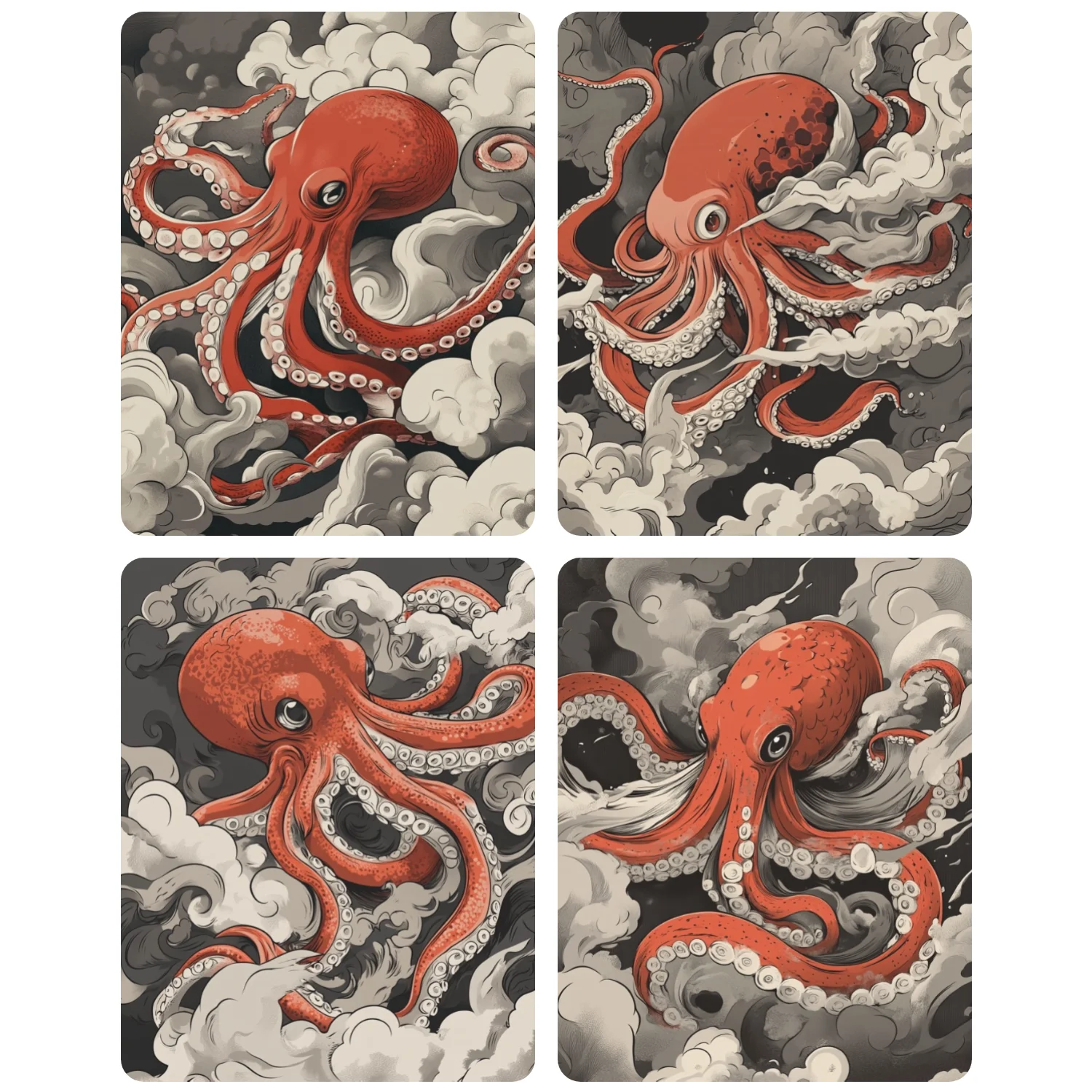 

Ручная роспись гигантский осьминог картина по номерам комплект DIY произведения искусства холва искусство украшение дома подарок