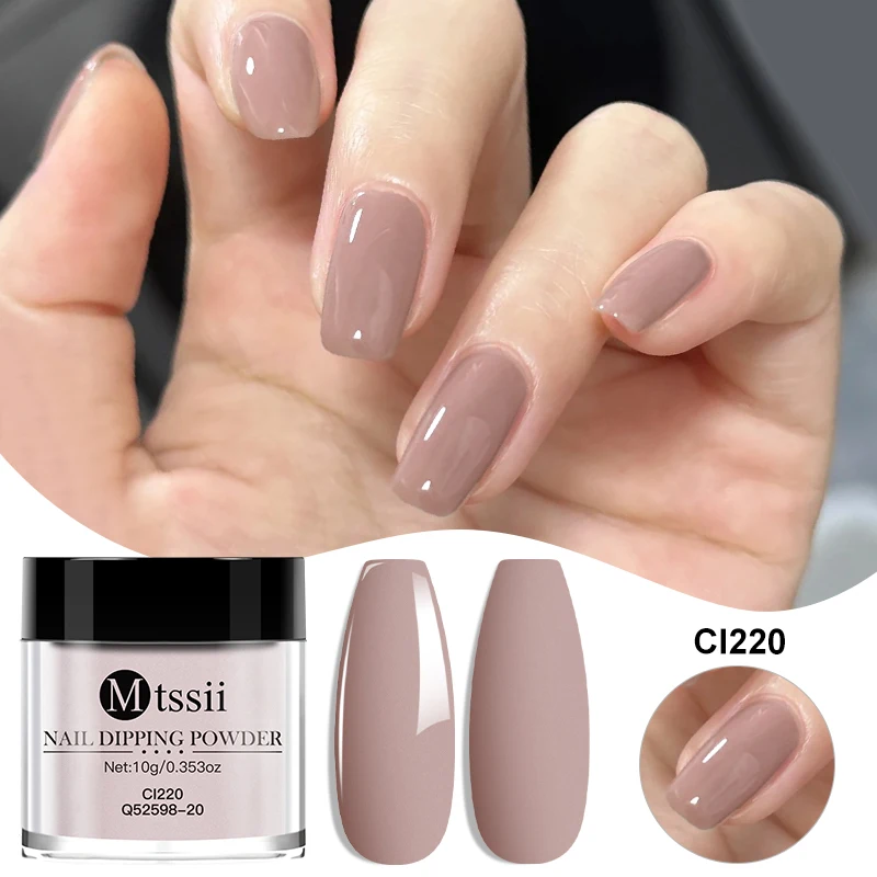 10g Nude Roze Nagel Dipping Powder Sprankelende Verloop Acrylpoeder Nagelglitter Stof Natuurlijk Droog Geen Lamp Uitharding Nodig Nagel Chrome