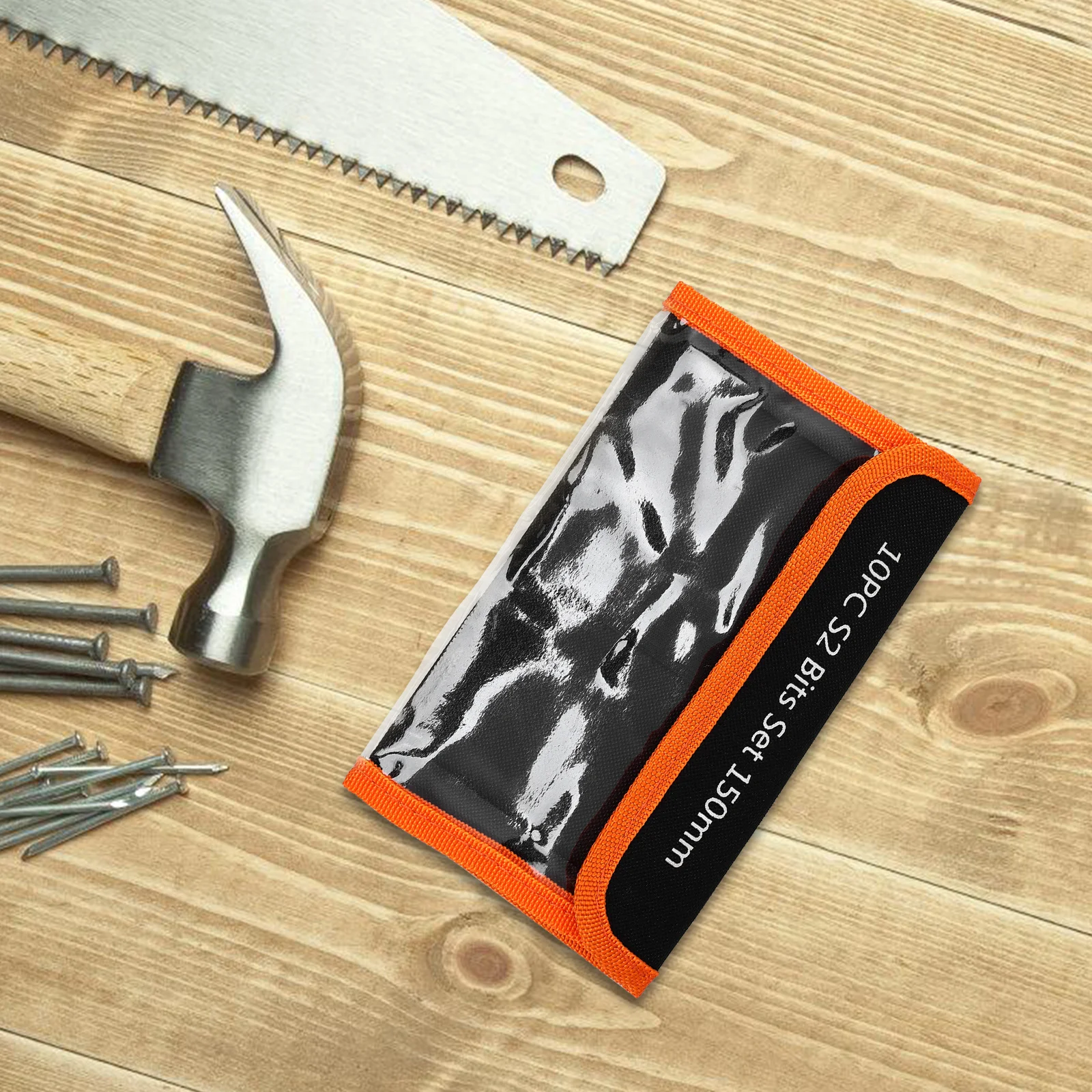 ชุดเครื่องมือชุดเก็บกระเป๋าผ้าใบขนาดใหญ่ 150 มม.เจาะ Bit Organizer ยาวกระเป๋าสําหรับฮาร์ดแวร์ Craftsmen DIY