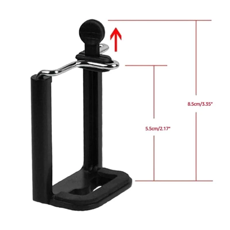 090F Universal Black Smartphone Count Pitts Fits Fits, монопод, селфи -палочка регулируемые зажимы смартфона
