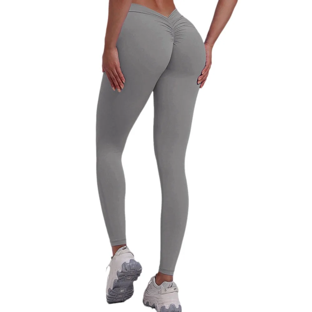 NADANBAO-Leggings sexy froissés pour femmes, collants push-up, taille en V dans le dos, legging de sport fitness, pantalon de yoga pour femmes, 2024