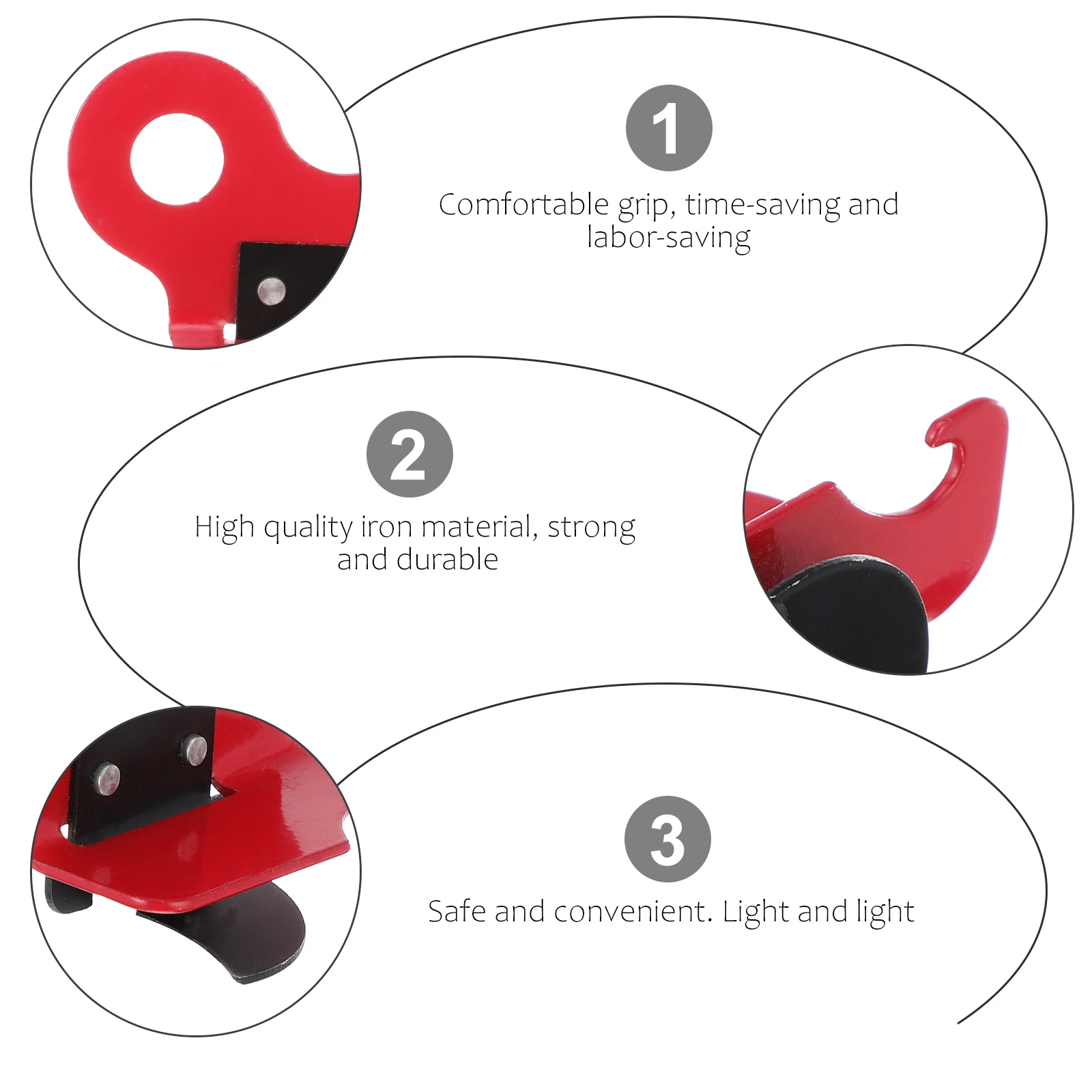 

3Pcs Bottle Opener Sturdy Non Slip Handle Wine Bottle Lid Lifter Beer Opener Can Lid Cutter Home Party Tool