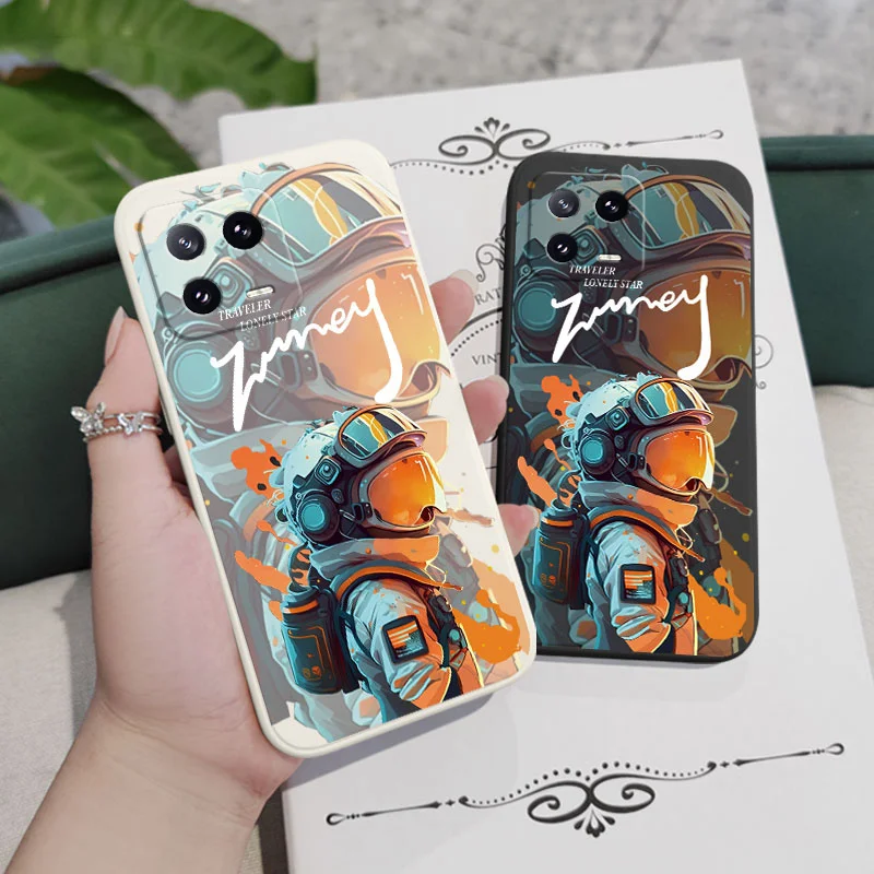 Pocket Astronaut Phone Case For Xiaomi Mi 14 13 13T 12 12X 12T 12S 11 11T Ultra 10 10T 9 9T Pro Lite Liquid Silicone Cover