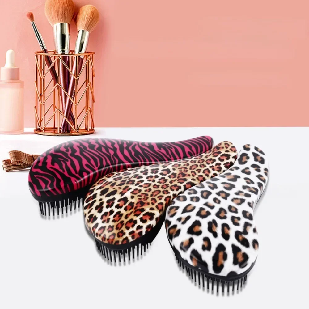 Air Cushion Comb Plastic Colored Leopard Print Stripe Print Without Knots Massage Comb Dual Use of Dry and Wet Reduce Hair Loss