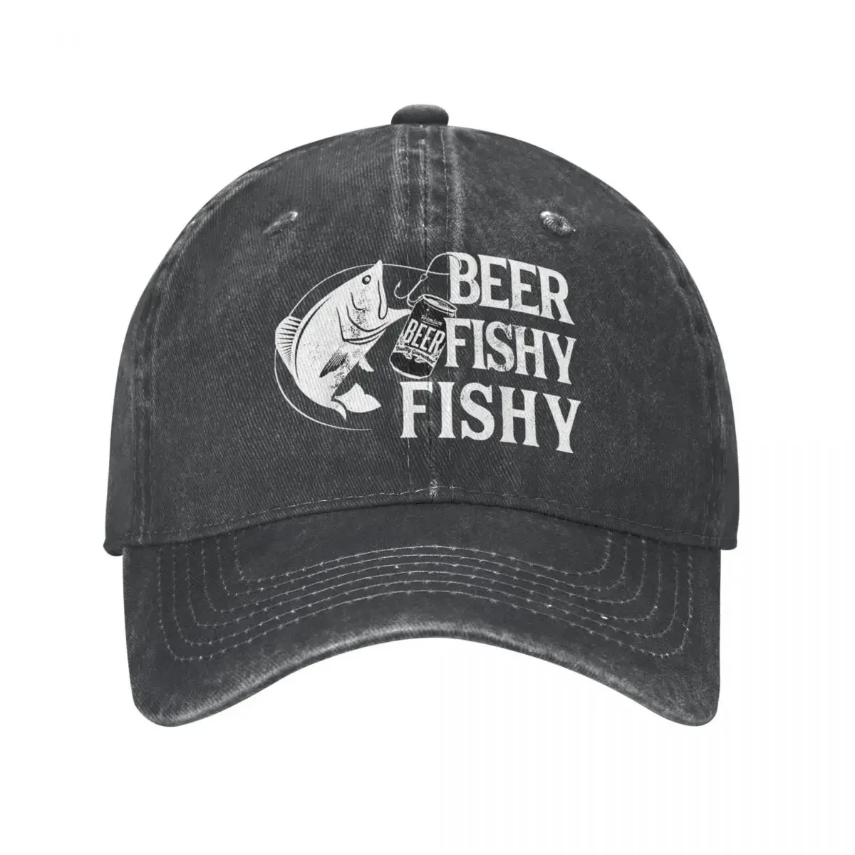 เบียร์ Fishy Fishy เบสบอลหมวกแฟชั่นผ้ายีนส์หมวกกลางแจ้ง Casquette ฮิปฮอปเบสบอลหมวกคาวบอยสําหรับผู้ชายผู้หญิง