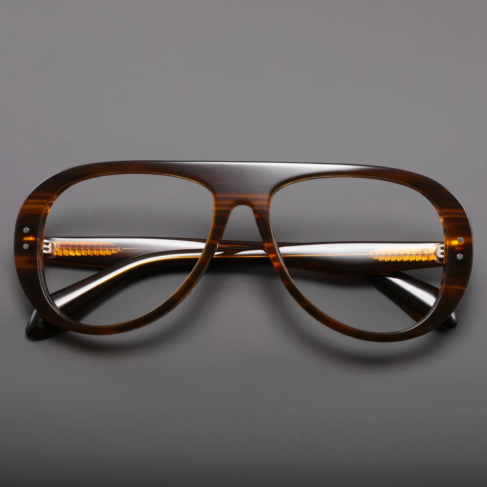 

Acetate Luxury Brand Designer Pilot Optical Frame for Men Women Trendy Optical Eyewear Stylish Customize Prescription
