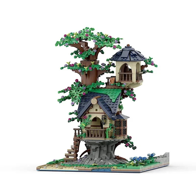 Stadt Srteet View Gebäude Modell Moc Gebäude Kleine Baum Haus Modell Technologie Verwandung DIY Montage Verwandlung Spielzeug Geschenk
