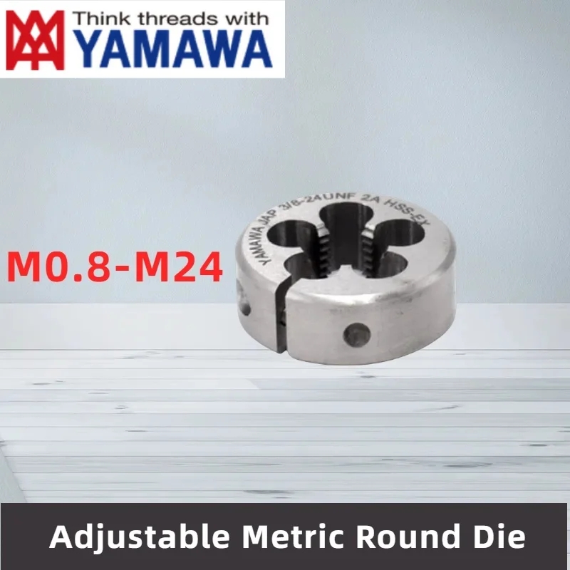 

1PCS HSSE YAMAWA Metric Adjustable Round Die M0.8M1M2M2.5M3M4M5M6M7M8M9M10M11M12M14M16M18M20M22 AR-D Screw Thread Threading Dies