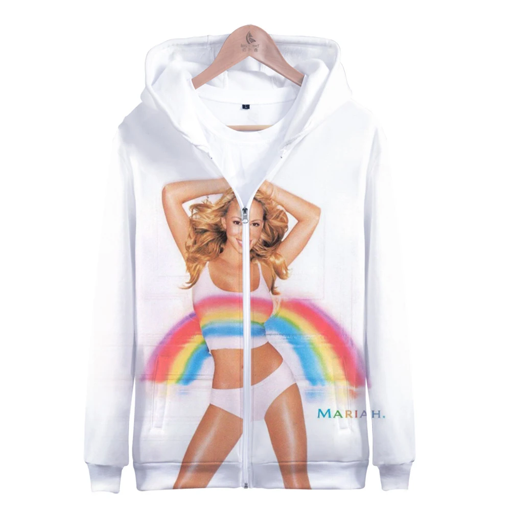 

Mariah Carey Hoodie 3D Zipper Sweatshirt Women/Men Long Sleeve Harajuku Streetwear American Singer Fashion Clothes Plus Size