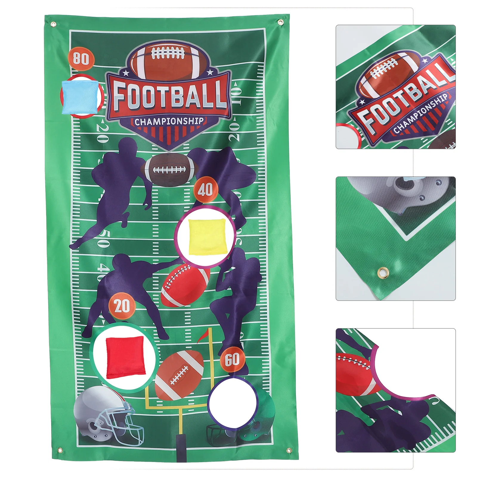 Rugby Game Flag Sandbag Party Decor Bean Supplies The Banner Throwing Theme Birthday Backdrop