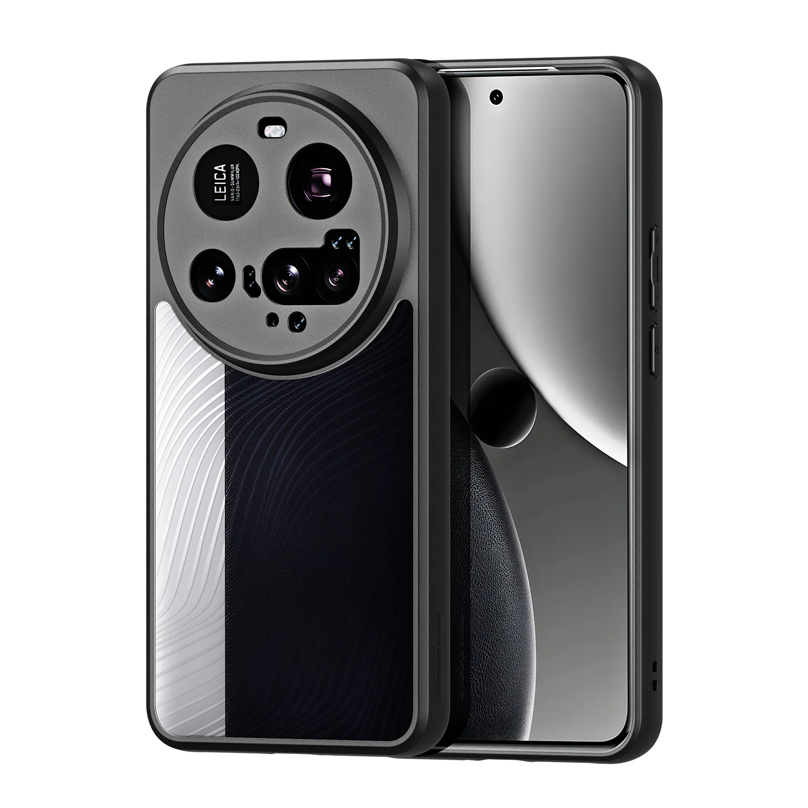 Für Xiaomi 15 Ultra Hülle DUX DUCIS Aimo Serie TPU+PC Matte sturzsichere Handyhülle (REACH-Zertifizierung) – Schwarz