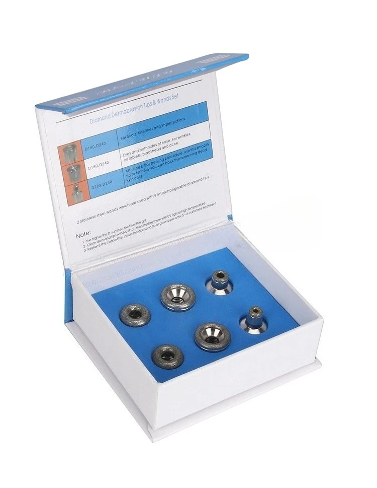 6pcs/box Diamond Dermabrasion Accessories Skin Peeling Replacement Tips Beauty Tools Skin Beauty Care Diamond Dermabrasion Tip