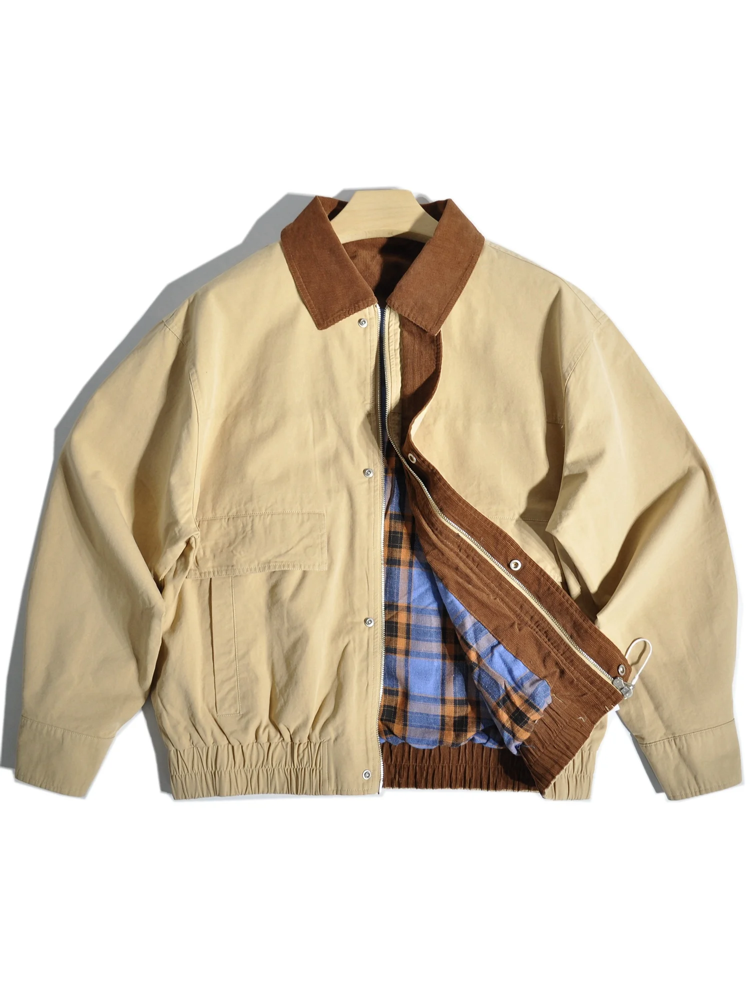 

Американская ретро-куртка свободного кроя в рабочем стиле с множеством карманов, из смесовой хлопковой ткани, молодежная верхняя одежда