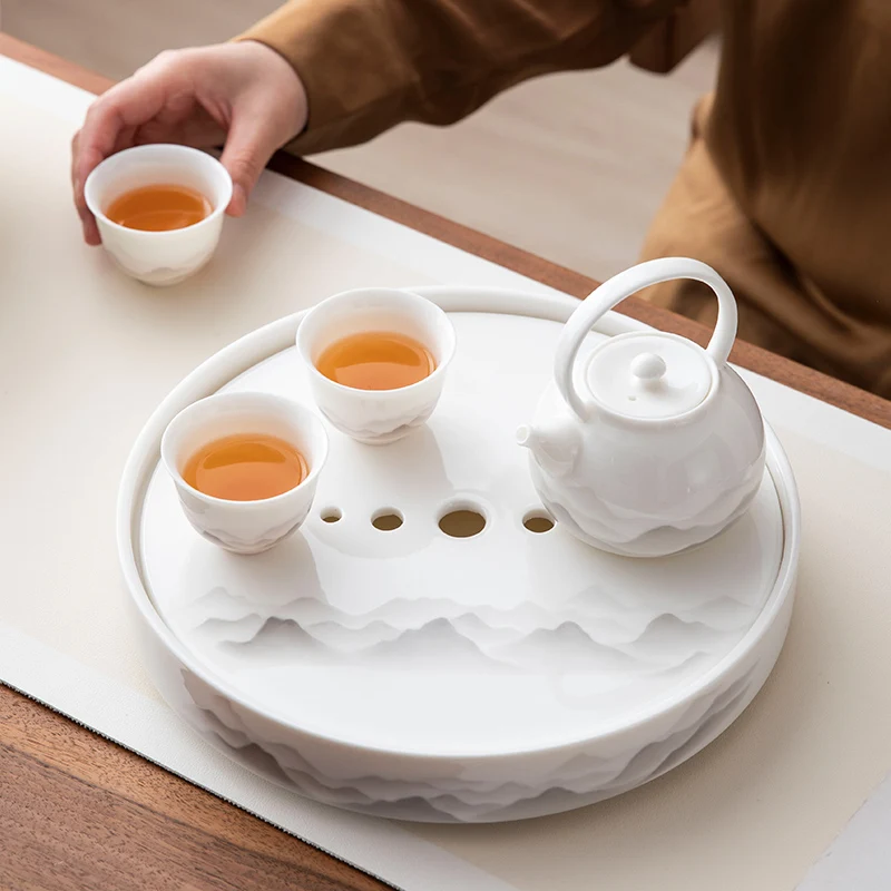 Coffee Chinese Tea Tray Ash Metal Serving Luxury Nordic Living Room Coffee Snack Tea Tray Japanese Perfume Bandejas Home Product