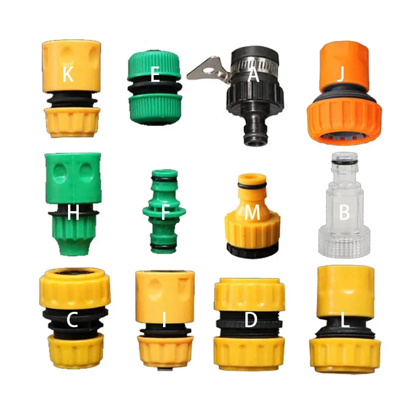 PVC Gardening Accessories Outdoor 3/4 Car Garden Hose Connector Adapter Quick Connect Repair Tubing Connection Tube Fittings 1/2