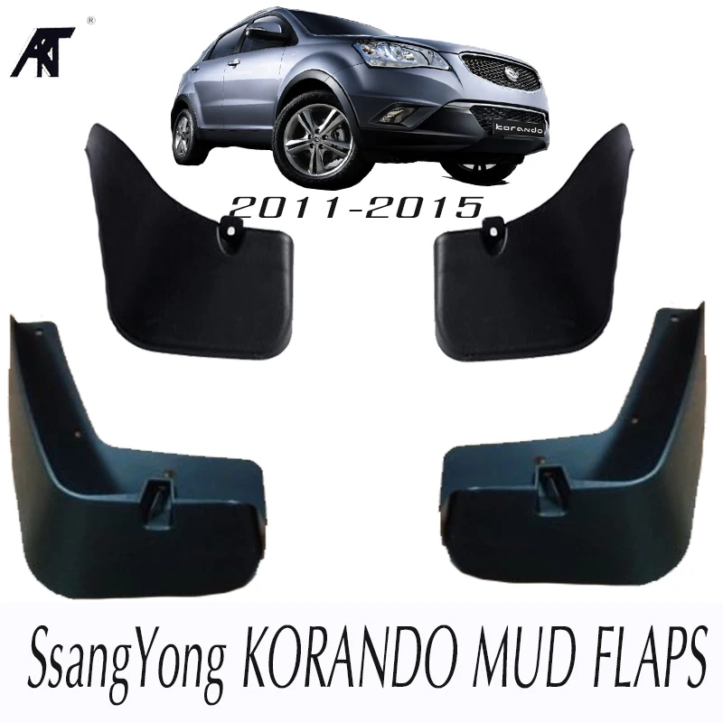 

MUDFLAPS FIT FOR 2011-2015 SsangYong KORANDO ACTYON C200 MUD FLAP SPLASH GUARD MUDGUARDS FRONT REAR FENDER ACCESSOIRES