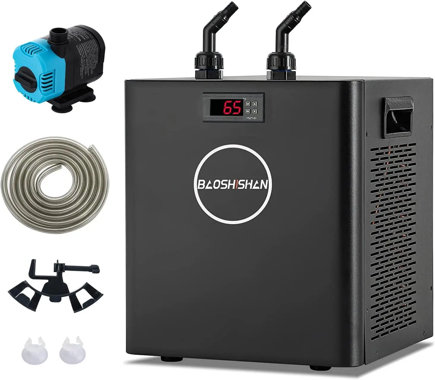 

Аквариумный охладитель BAOSHISHAN, 79 галлонов, охладитель воды мощностью 1/3 л.с., холодильный компрессор специального тихого дизайна для гидропоники, Аксолотль,