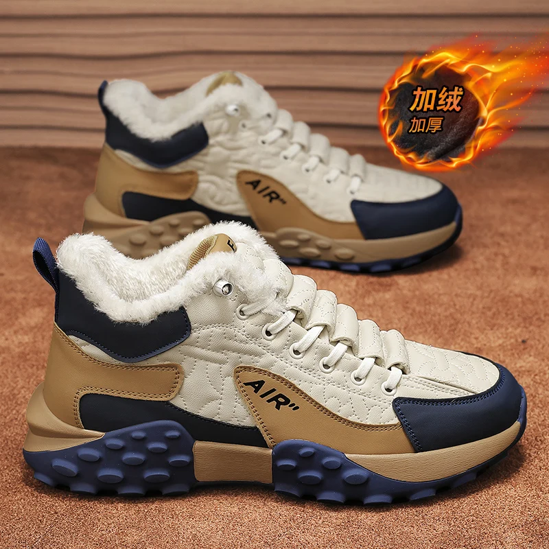 

Ankle Boots Non-Slip High-top Loafers Winter Boots for Men Shoes Men Casual Sneaker Male Sneakers Sports and Leisure All-match