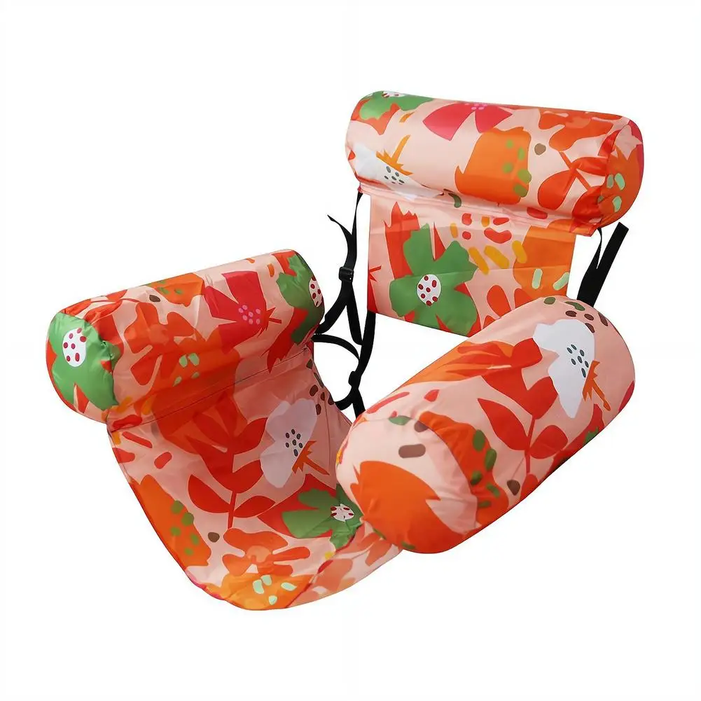 Aufblasbarer Schwimmender Pool-Liegestuhl, Neue Wasser-Hängematte, Sofa mit Rückenlehne, Tragbarer Strand-Liegestuhl, Robuster Sommer-Outdoor-Relax-Sessel – Detail 4
