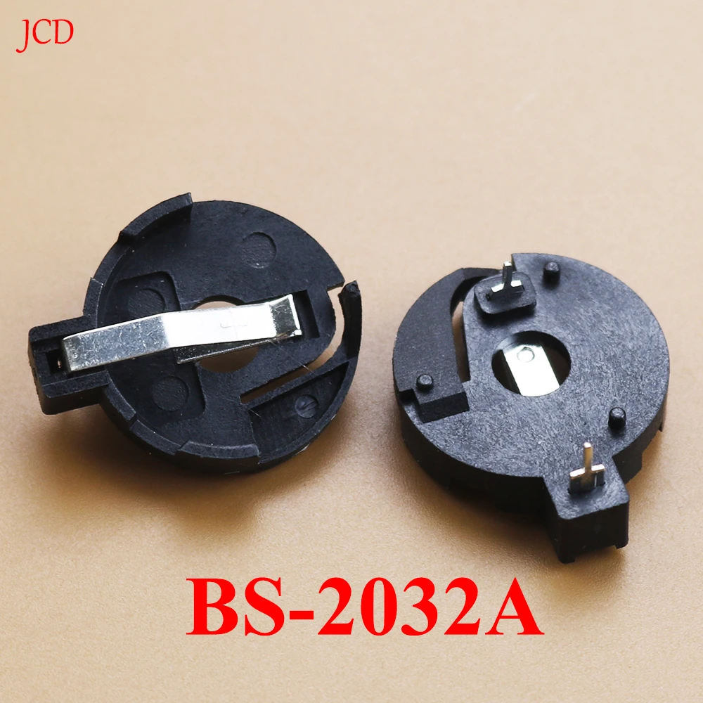 10-100Pcs BS-2032A Button Battery Holder CR2032 Battery Holder Horizontal Pin DIP Battery Holder Environmental Protection