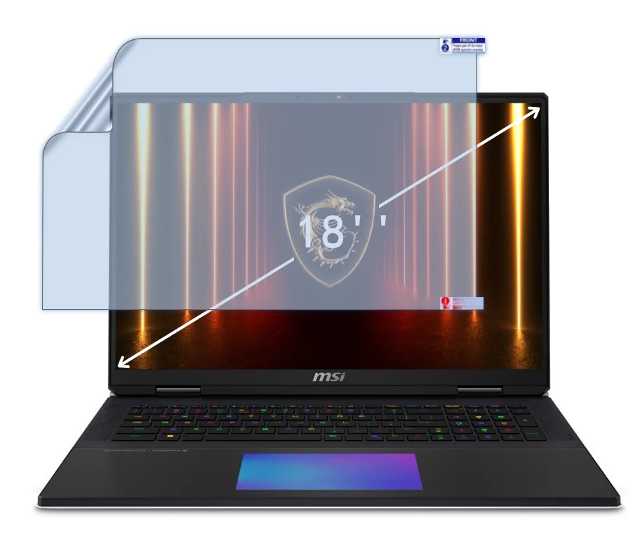 2 قطعة/الوحدة ماتي ل MSI تيتان 18 HX AI/الشبح 18 A1V/رايدر 18 HX AI A2XW 18 بوصة حامي الشاشة طبقة رقيقة واقية