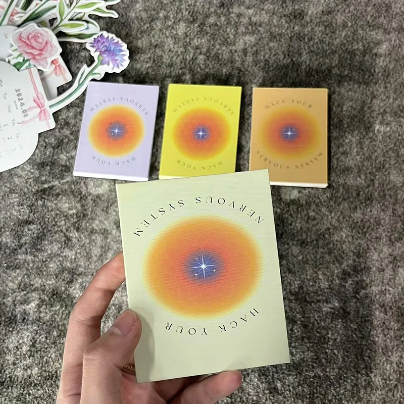 Baraja de cartas relajada con su sistema nervioso, alivio de la ansiedad, tarjetas de meditación de atención plena, regalo de afirmaciones positivas