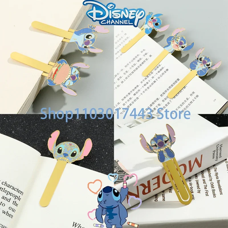 11 Styles Stitch Disney Bookmark Metal Creative Student Stationery with Small Book Clip School Supplies Bookmark Kids Gifts