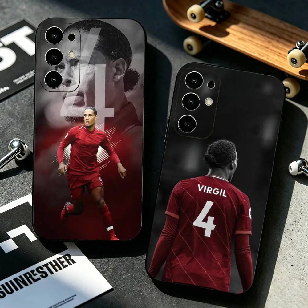 F-FOOTBALL V-Virgil van D-Dijk-z Phone Case For Samsung S26,S25,S24,S23,S22,S21,S30,Ultra,Plus,Fe,Lite,Note,10,Black Cover