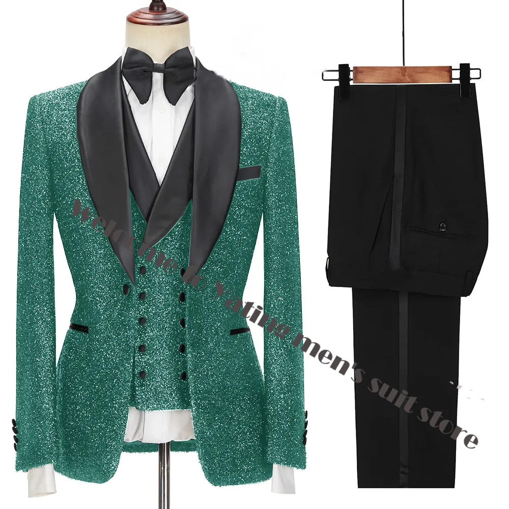 Costume Noir Brcorporelle pour Homme, Smokings de Marié, Slim Fit, Terno Mascul37, ixde Bal, 3 Pièces