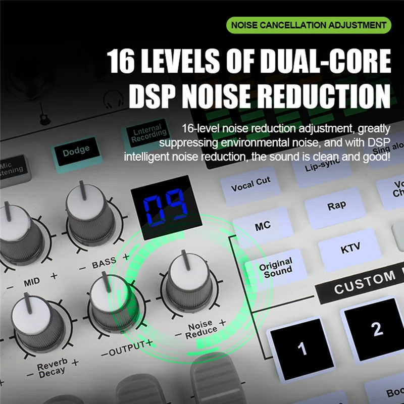 B04B-SN800 Live Sound Card For Broadcast Recording KTV Multifunctional Live Sound Card