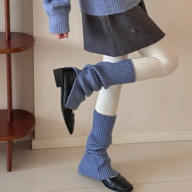 

Winter Leg Protectors Knitted Stacked Socks Women's Thickned Warm Personalized Fork Socks Korean Fashion Breathable Sock