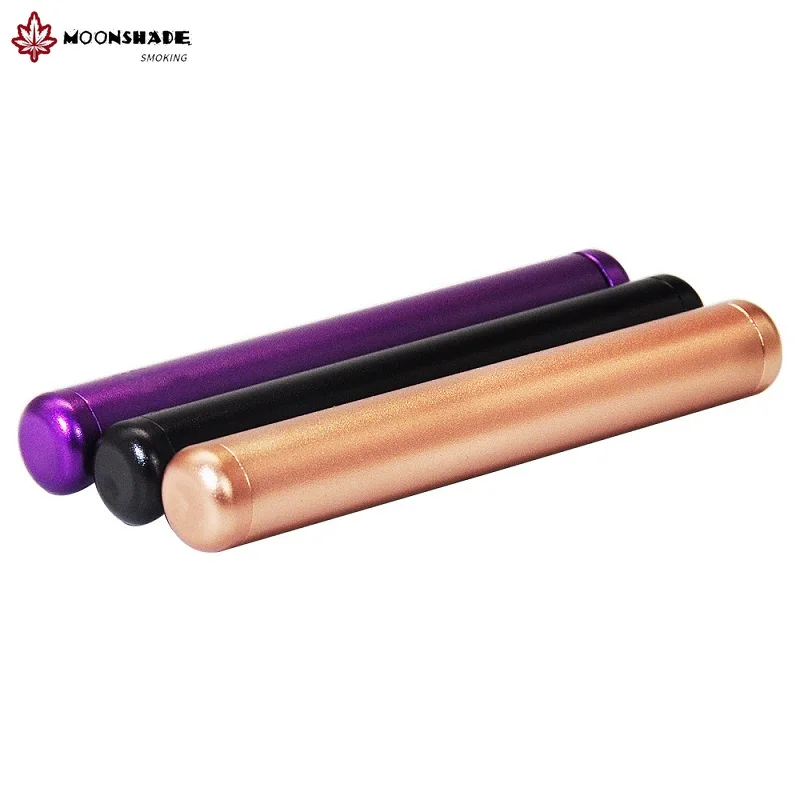 MOONSHADENew 110mm with sealed metal storage tube horn tube moisture-proof anti-fall sealing tube smoking accessories