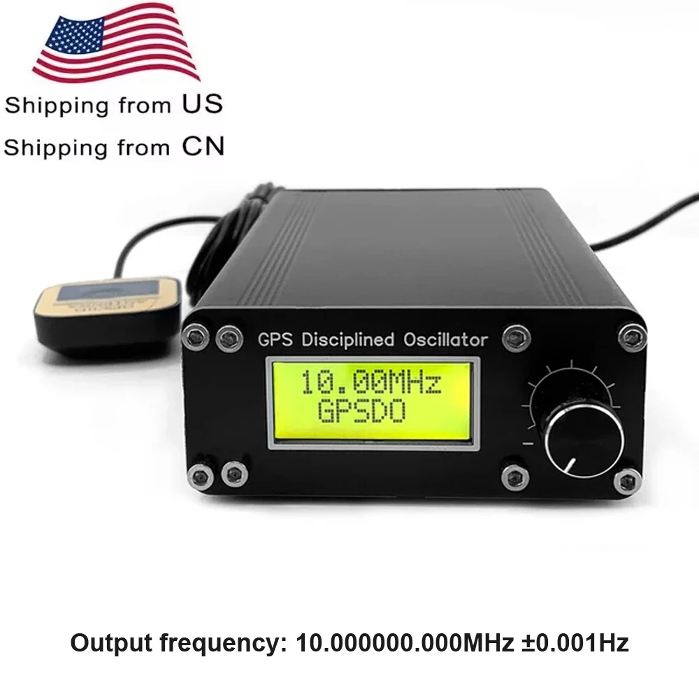 

GPSDO 10MHz Frequency Signal Source Positioning System Square Wave GPS Disciplined Oscillator with LCD Display
