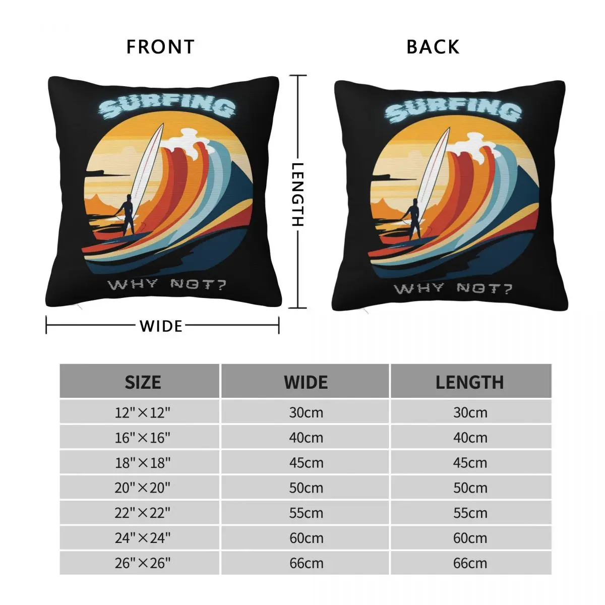 Mr Zogs Surfing Sex Wax Square Pillowcase Pillow Cover Cushion Decor Comfort Throw Pillow for Home Living Room