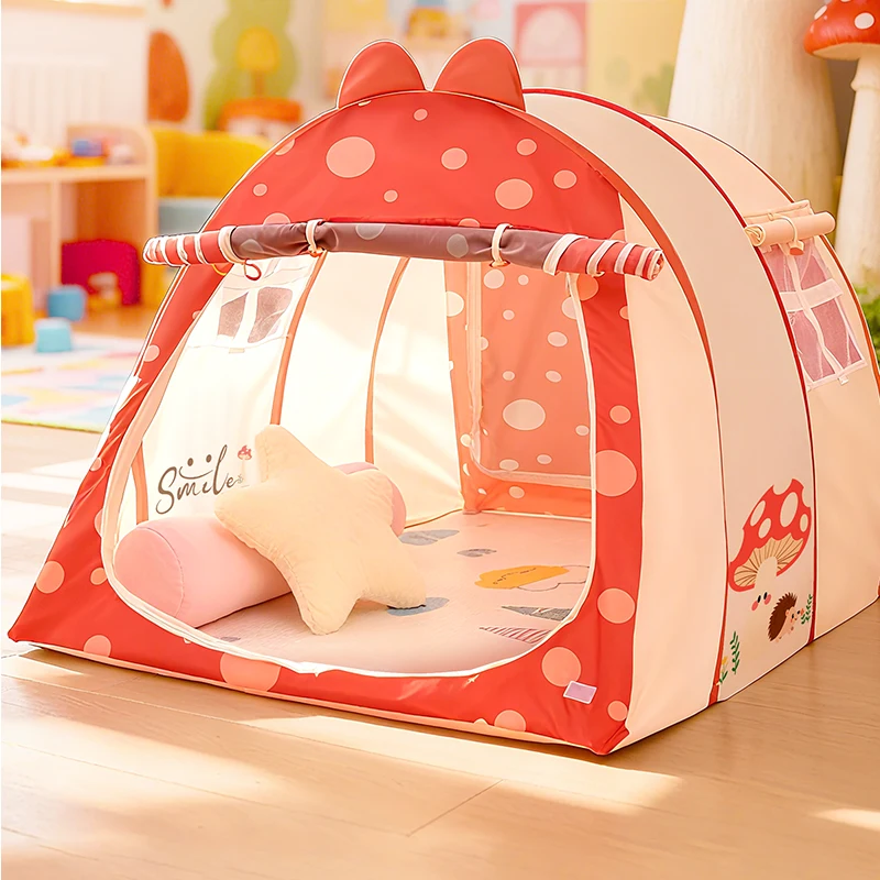 Tienda de campaña plegable portátil para niños, casa de juguete para niños y niñas, casa de juegos para dormir interior y exterior con bolsa de almacenamiento incluida