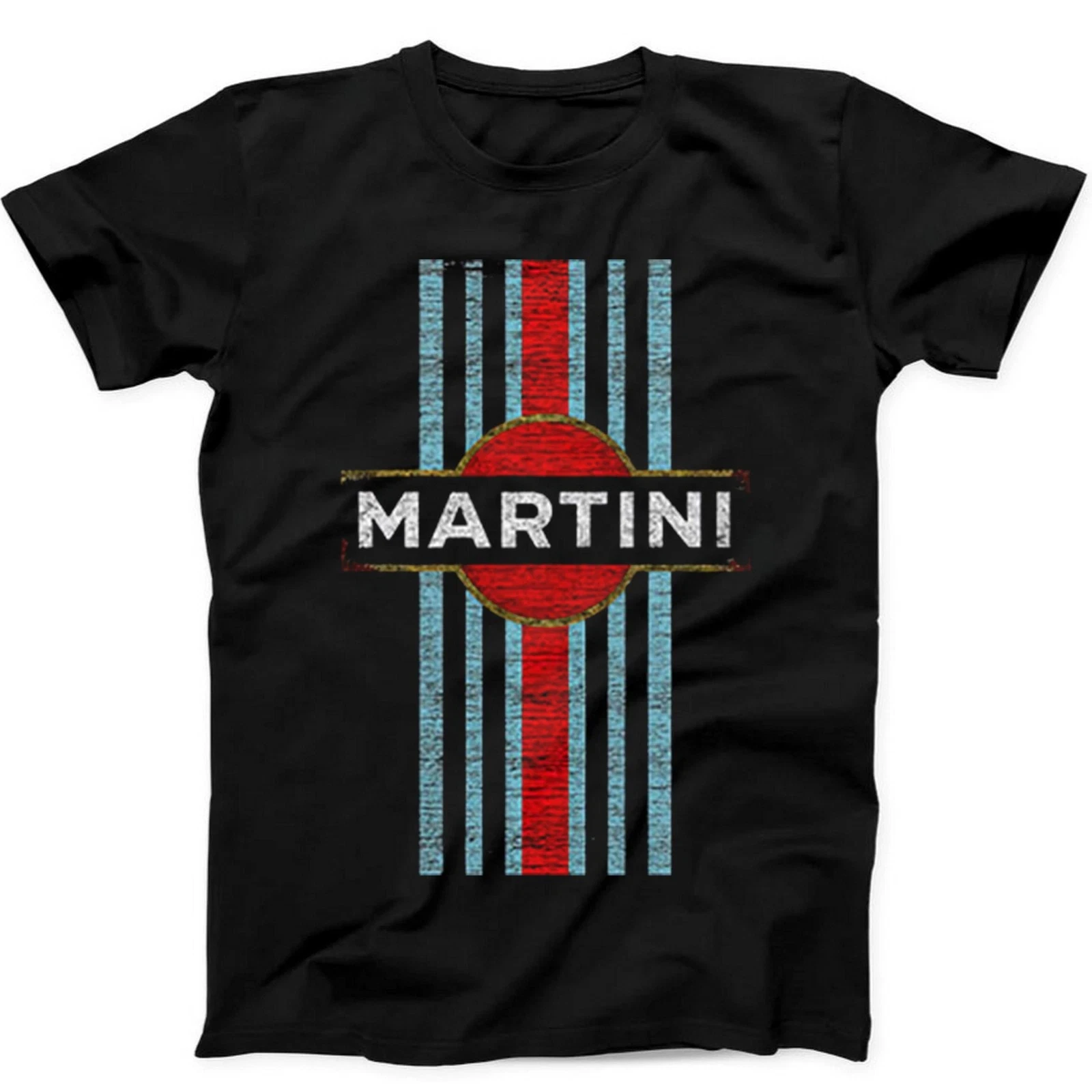 Retro Martini Racing Car Logo Retro Gift Tee T Shirt Men Clothing