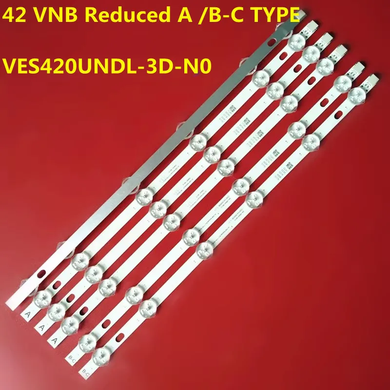 6PCS LED Backlight Strip For 42 VNB Reduced A /B-C TYPE REV0.1 VES420UNDL-2D-N03 42HXT12U 42HXT42U VESTEL 42FA5000 42FA8000