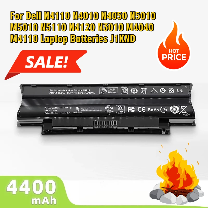 

For Dell N4110 N4010 N4050 N5010 M5010 N5110 N4120 N3010 M4040 M4110 Laptop Batteries J1KND