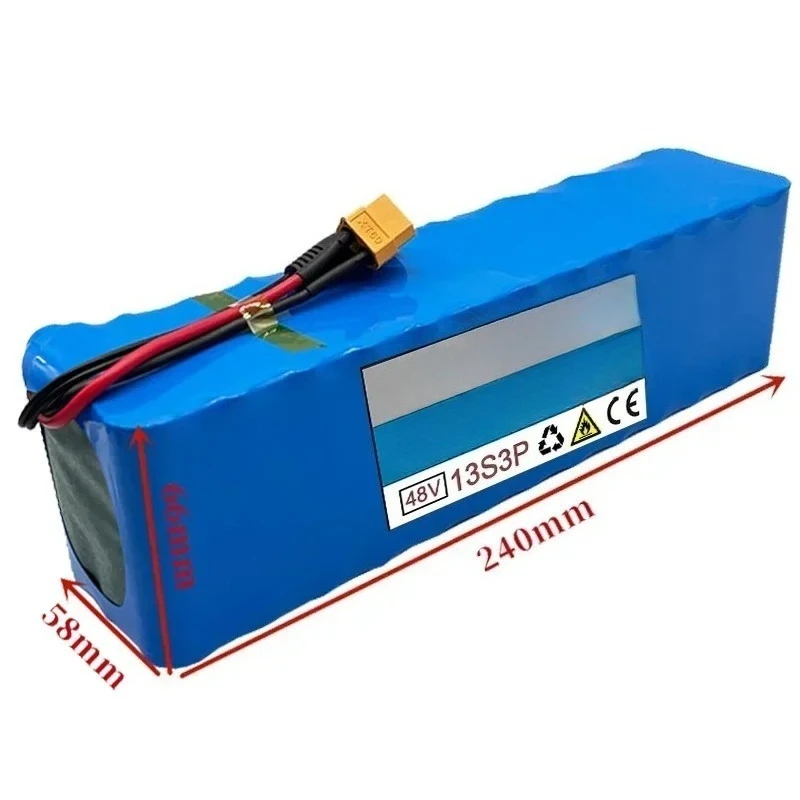 48V 13S3P 36000mAh 18650 Lithium Battery for Electric Bicycle Scooter Children's Toy Car Rechargeable Batteries + Charger