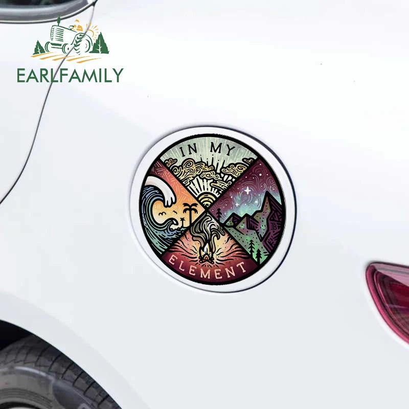 EARLFAMILY 13cm x 12.9cm for IN MY ELEMENT Car Stickers Waterproof Scratch-Proof Decals Vinyl Laptop Trunk Decor Car Styling