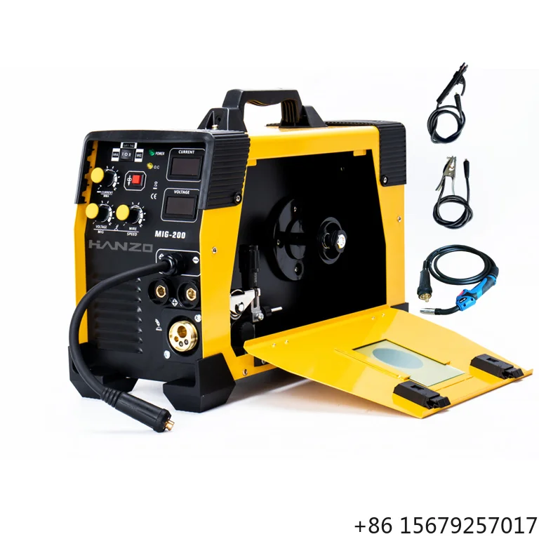 Hanzo 5-in-1 Inverter Welder 200A MAG/TIG/MMA Combo with 60% Duty Cycle 0.6-1.0mm Wire CE Certified 220-240V New