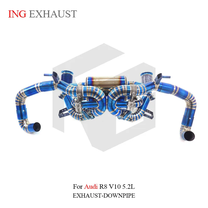 

Глушитель ING из титанового сплава Catback для Audi R8 v10 5,2 л с двойными наконечниками OPF, дистанционный клапан, производительность выхлопной системы