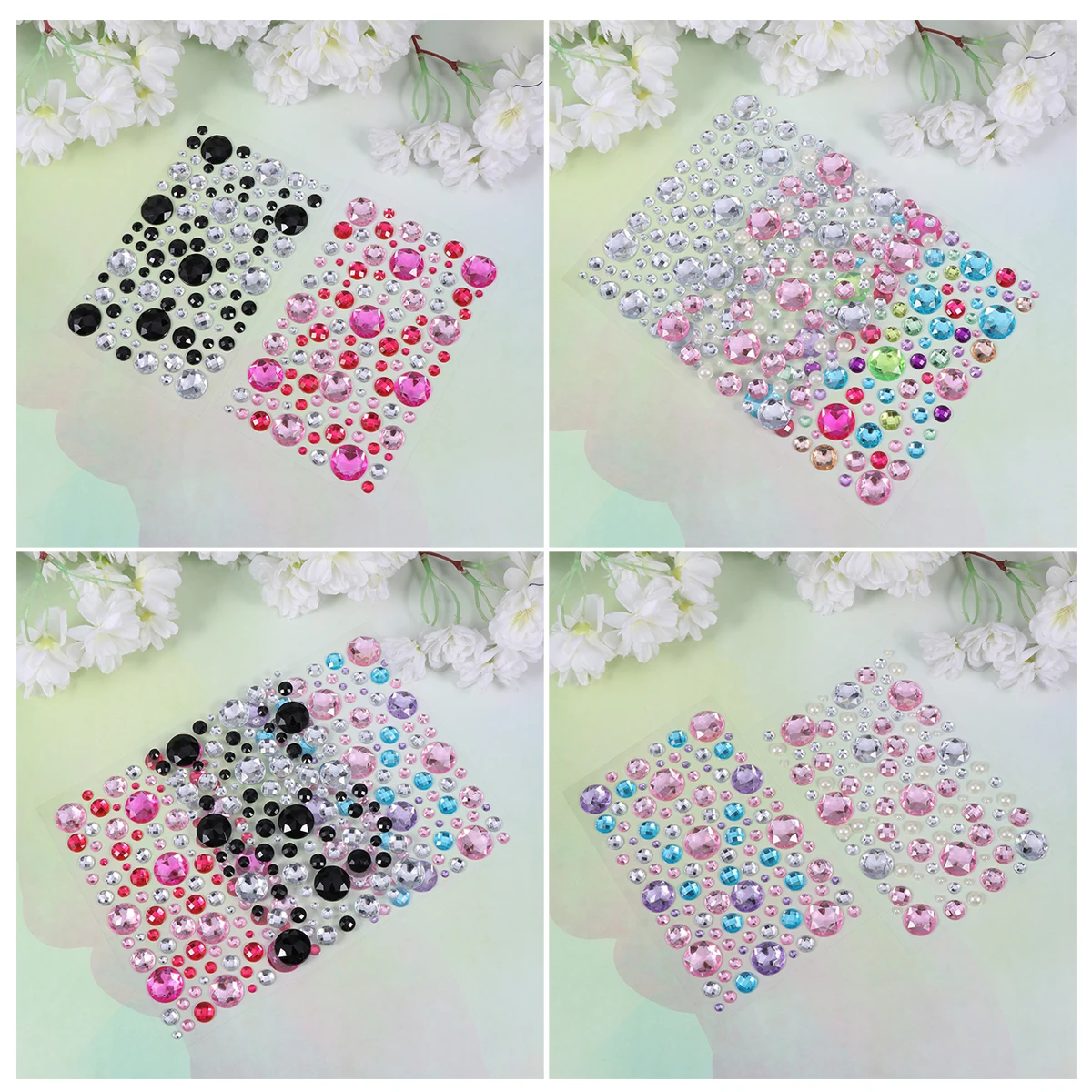

6 Pcs Diamond Sticker Nail Stickers for Face Self Adhesive DIY Cell Phone Child