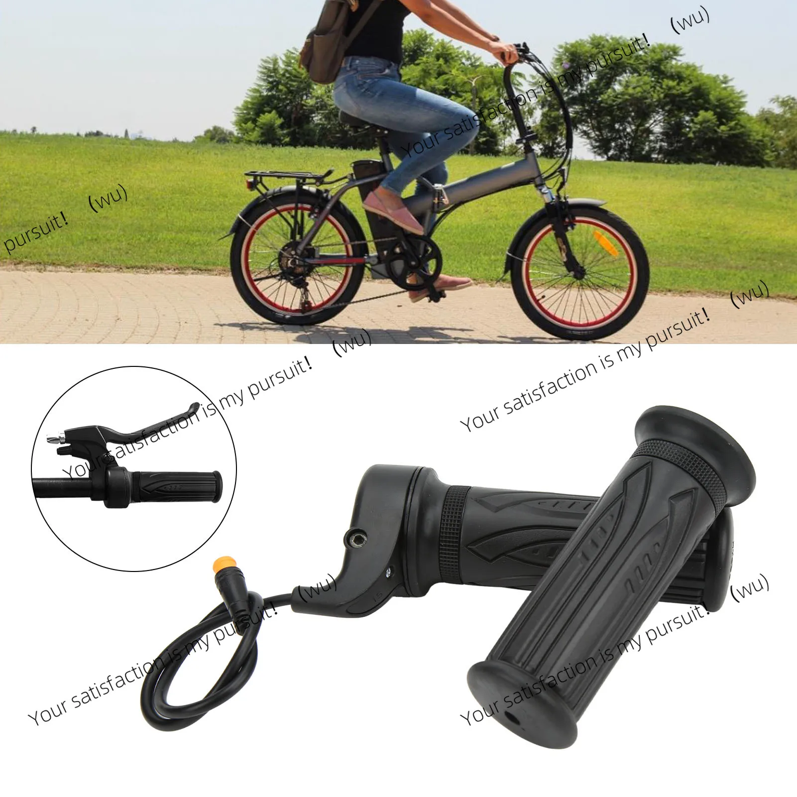 Electric bicycle handle Torque grip 3 pins, non-slip and waterproof 20X is suitable for 12V 24V 36V 48V 72V